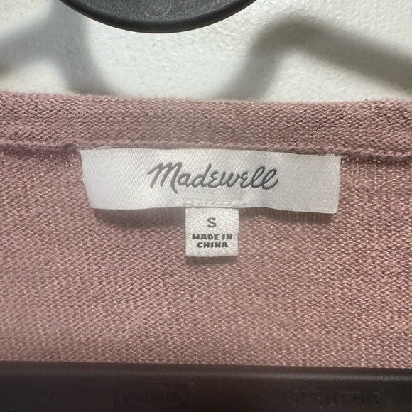 Madewell women’s small solid linen pink sweater - Picture 4 of 6